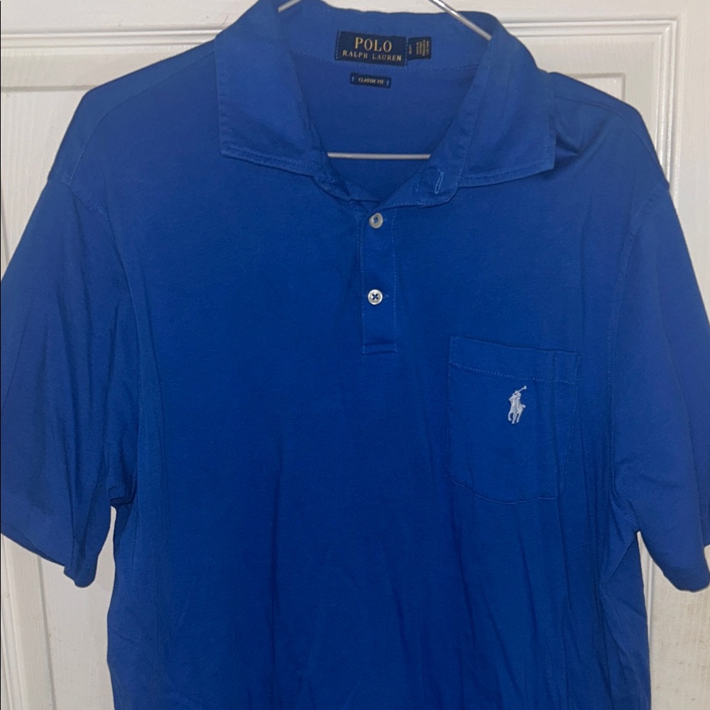 Ralph Lauren Men's Polo Shirt in Vibrant Blue classic fit size L